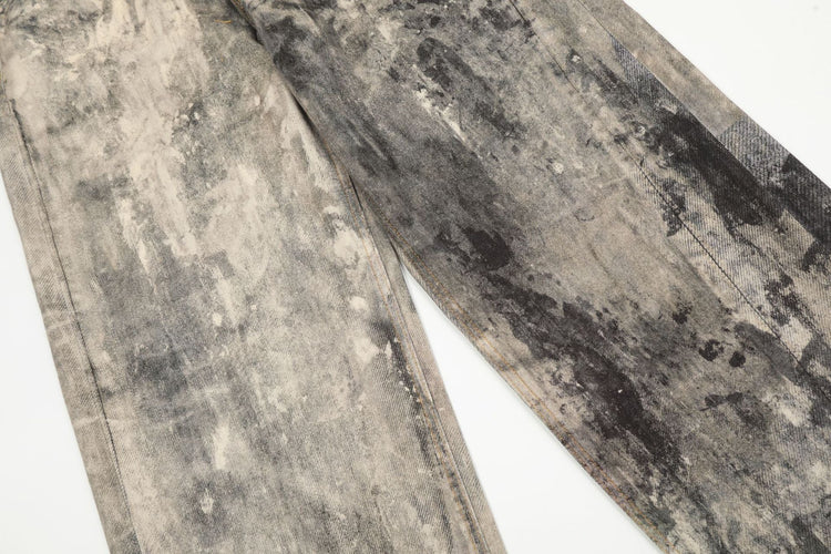Low Waist Camo Jeans — Trenqor Basics — view 6