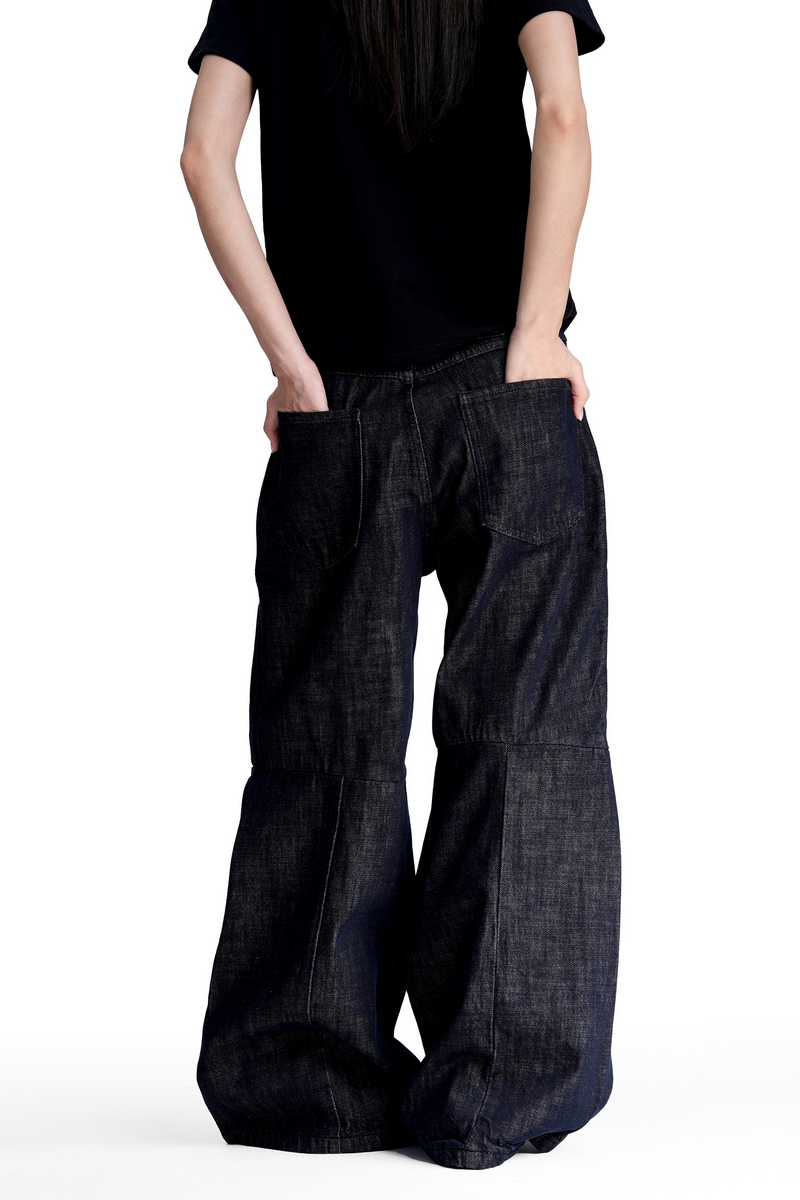 Raw Denim Wide Jeans