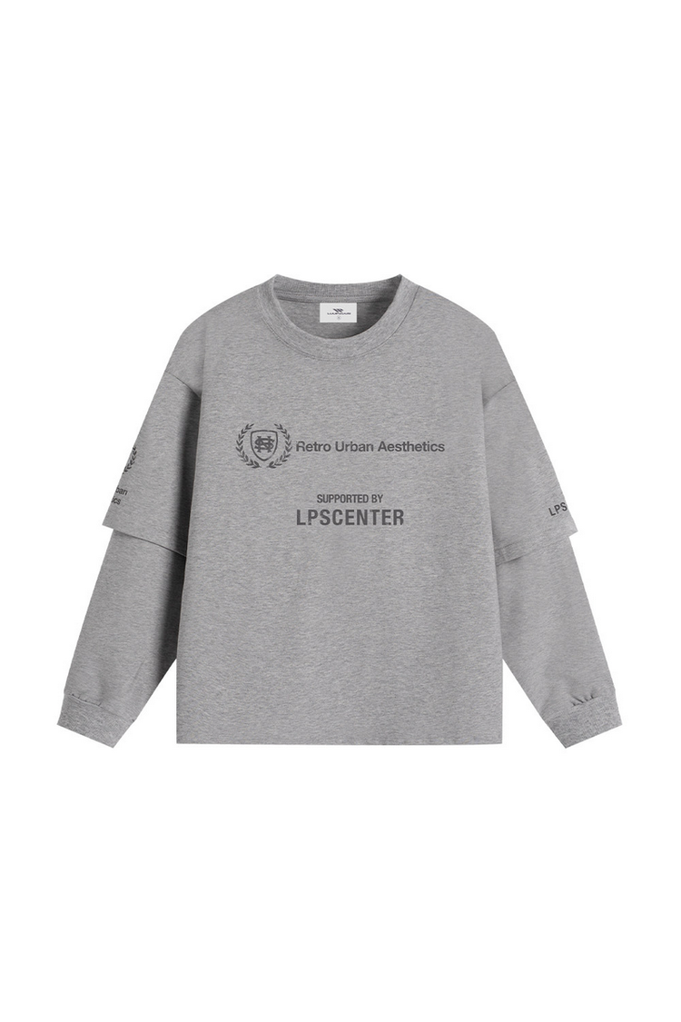 Layered Graphic Long Sleeve Tee — Loopsoon — view 4