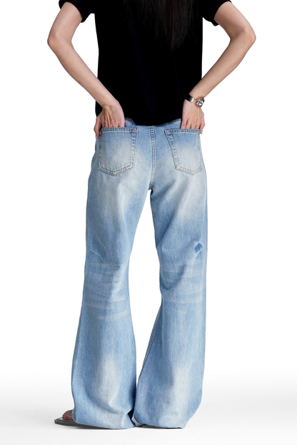 Whisker Wash Bootcut Jeans