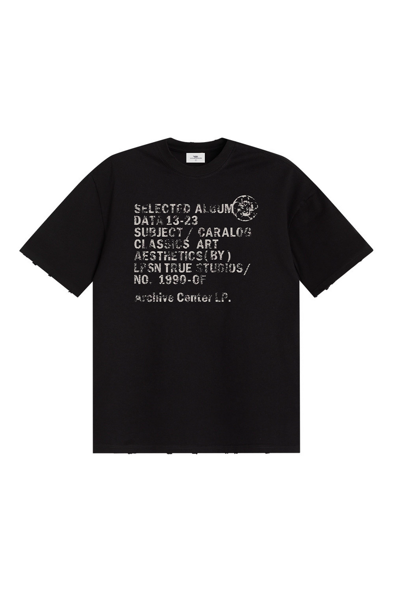 Distressed Letter Graphic Tee