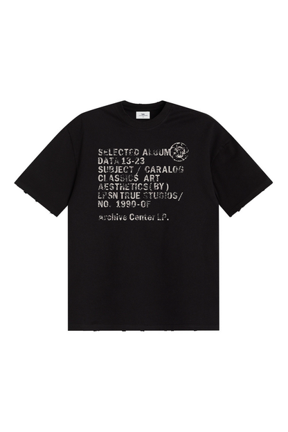 Distressed Letter Graphic Tee
