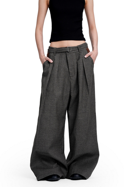 Houndstooth Pleated Trousers