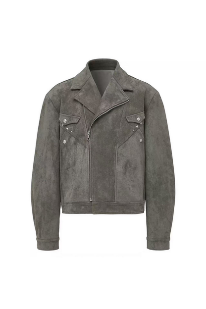 Studded Suede Boxy Jacket