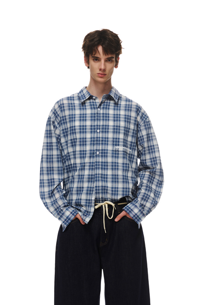 Oversized Plaid Shirt Jacket