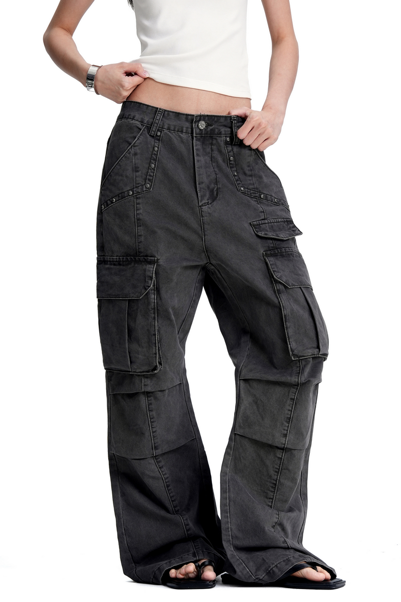 Vintage Rivet Cargo Pants