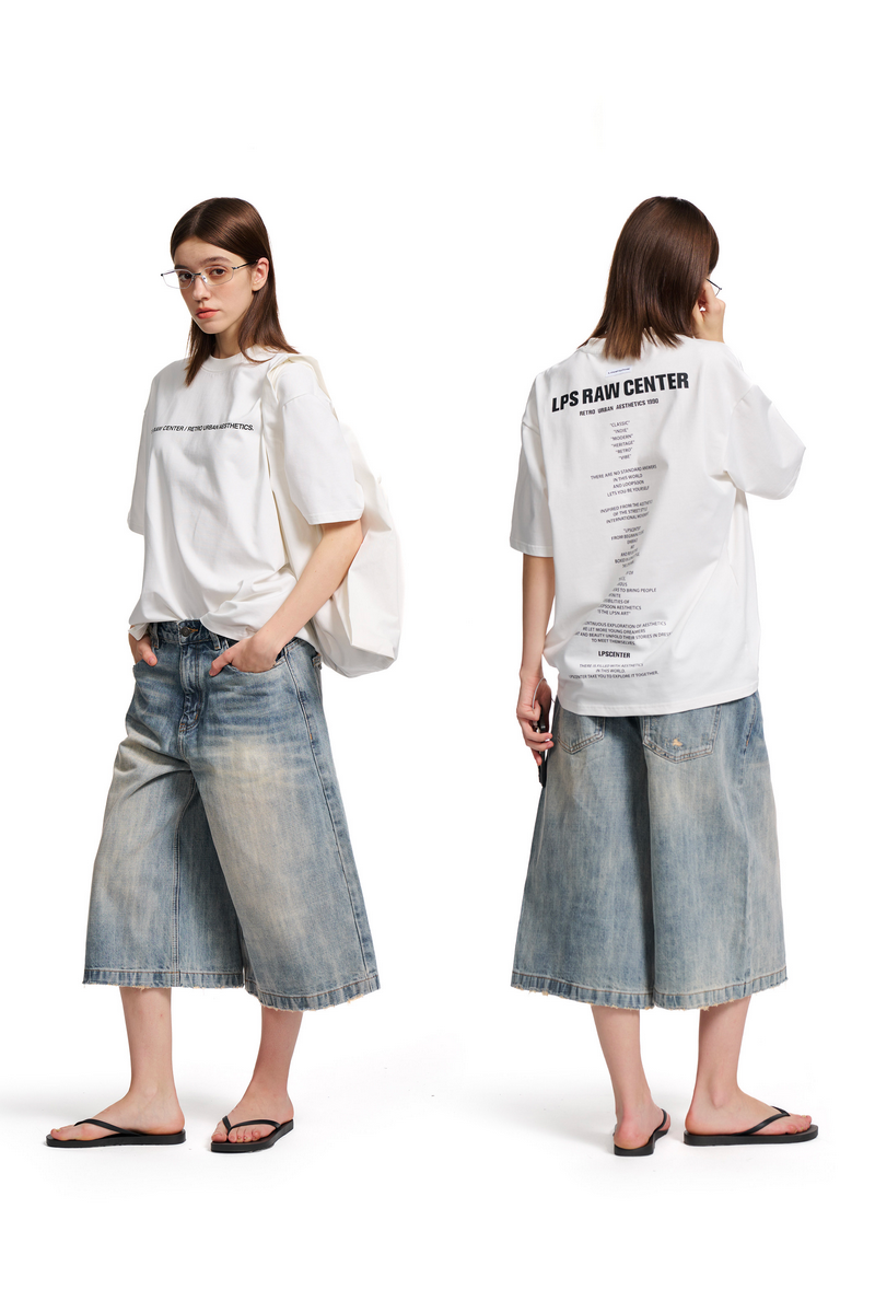 Washed Cropped Jorts