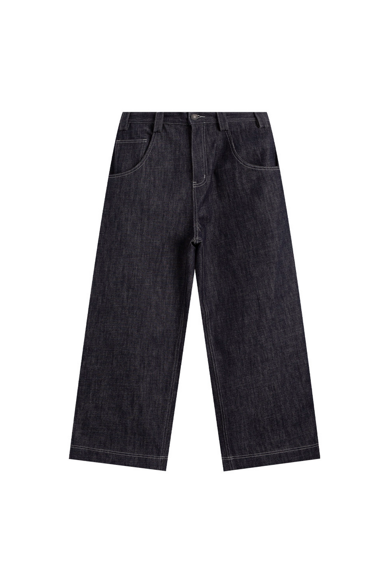 Raw Stitch Wide Jeans