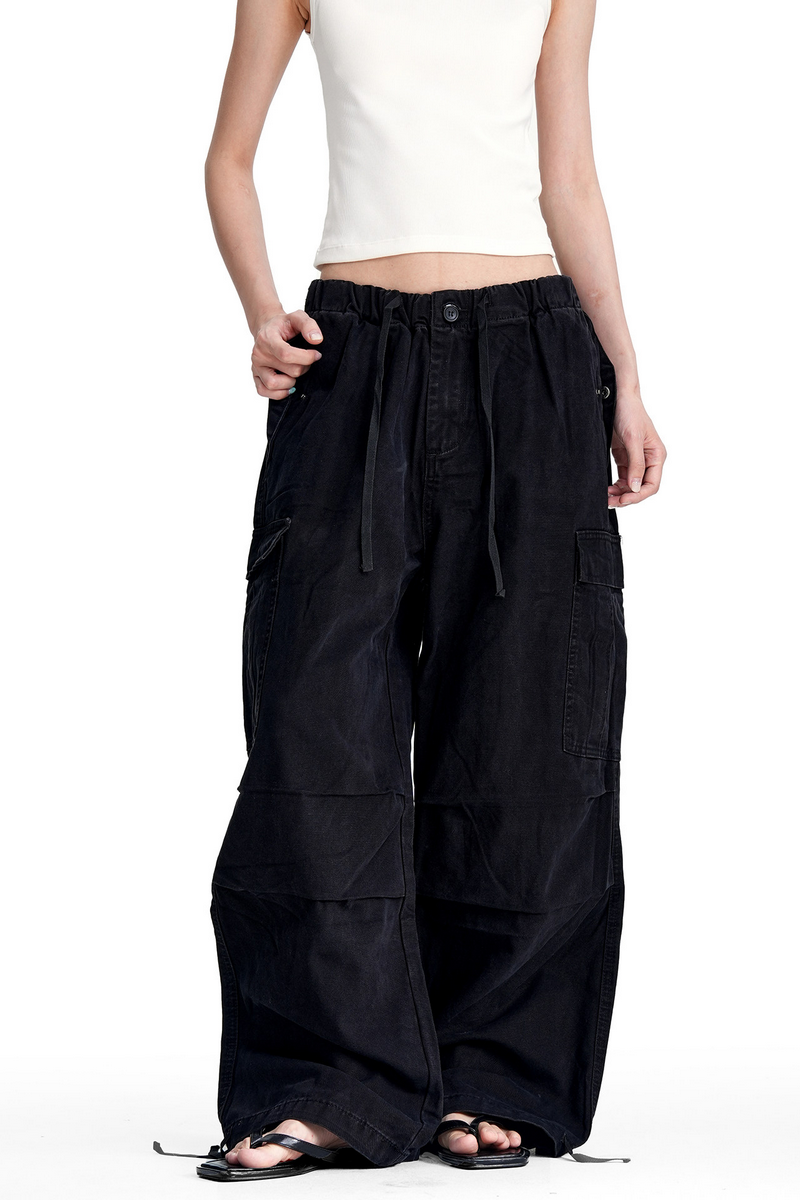 Washed Multi Pocket Cargo Pants