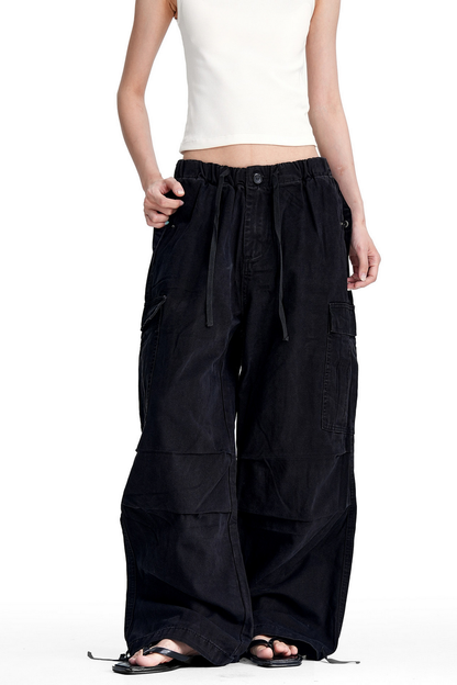Washed Multi Pocket Cargo Pants