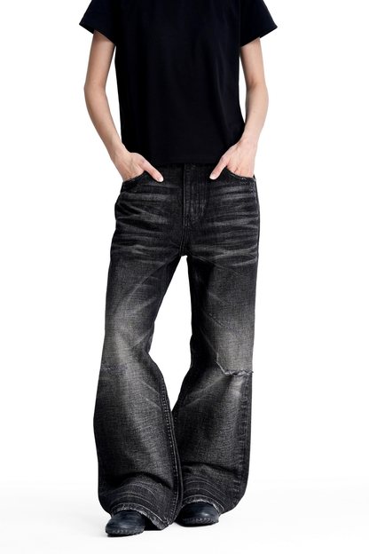 Ripped Baggy Flare Jeans