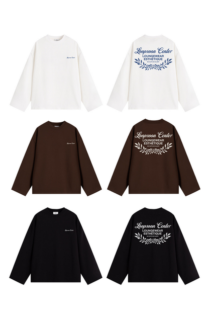 Wheat Print Long Sleeve Top