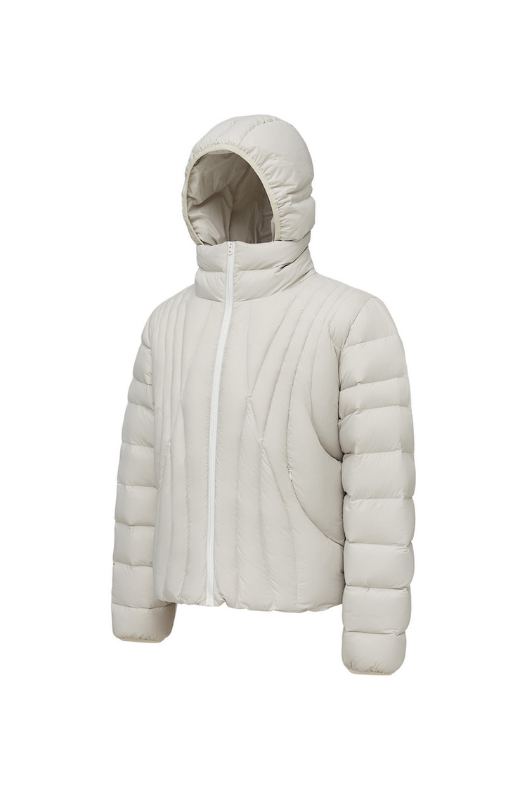 Curved Quilt Down Jacket — Taichiism — view 8