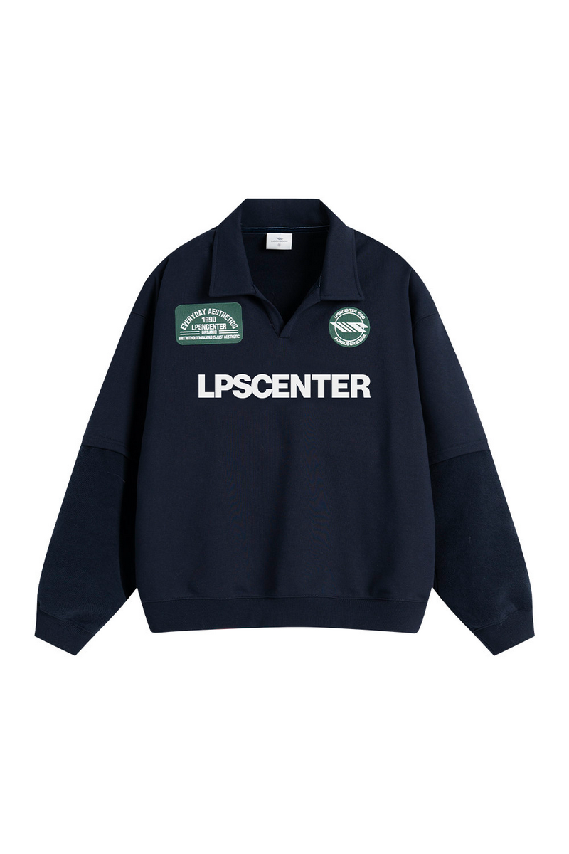 Polo Collar Sweatshirt