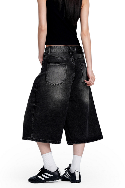 Black Denim Shorts