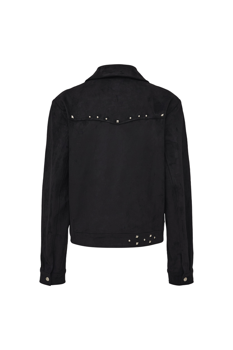 Studded Suede Boxy Jacket