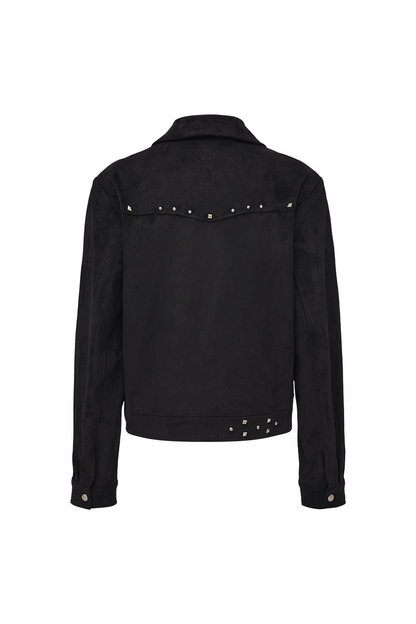 Studded Suede Boxy Jacket
