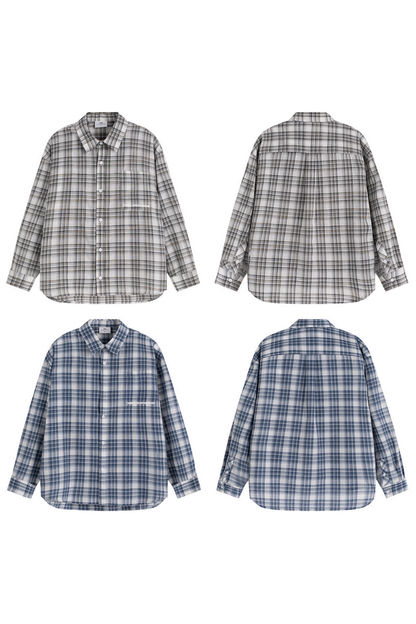 Oversized Plaid Shirt Jacket