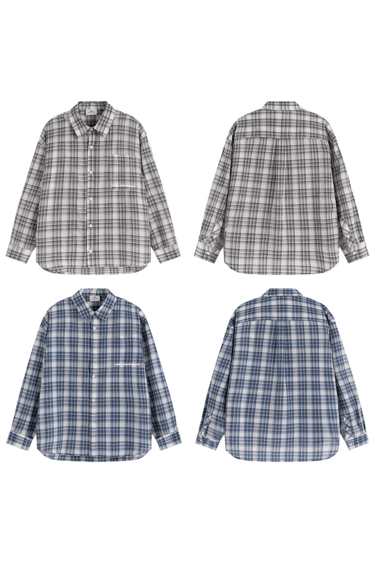 Oversized Plaid Shirt Jacket — Loopsoon — view 7
