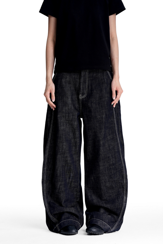 Deconstructed Raw Barrel Jeans — Trenqor Basics