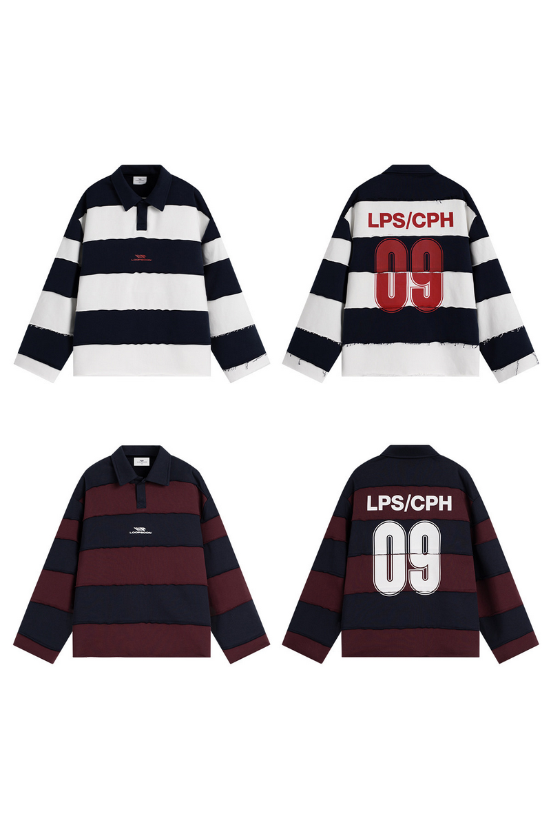 Two Tone Polo Sweatshirt