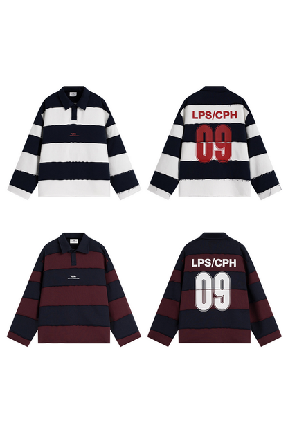 Two Tone Polo Sweatshirt