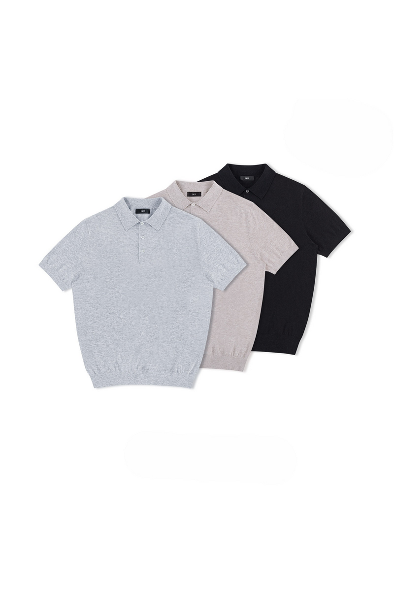 Linen Knit Polo Shirt
