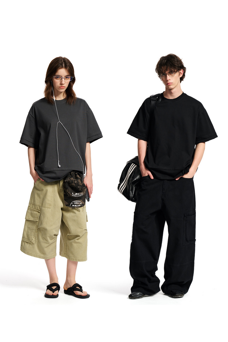 Layered Solid Crew Tee