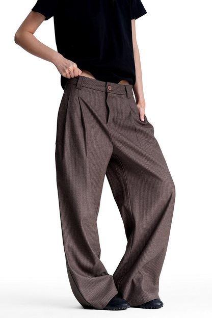 Striped Draped Trousers