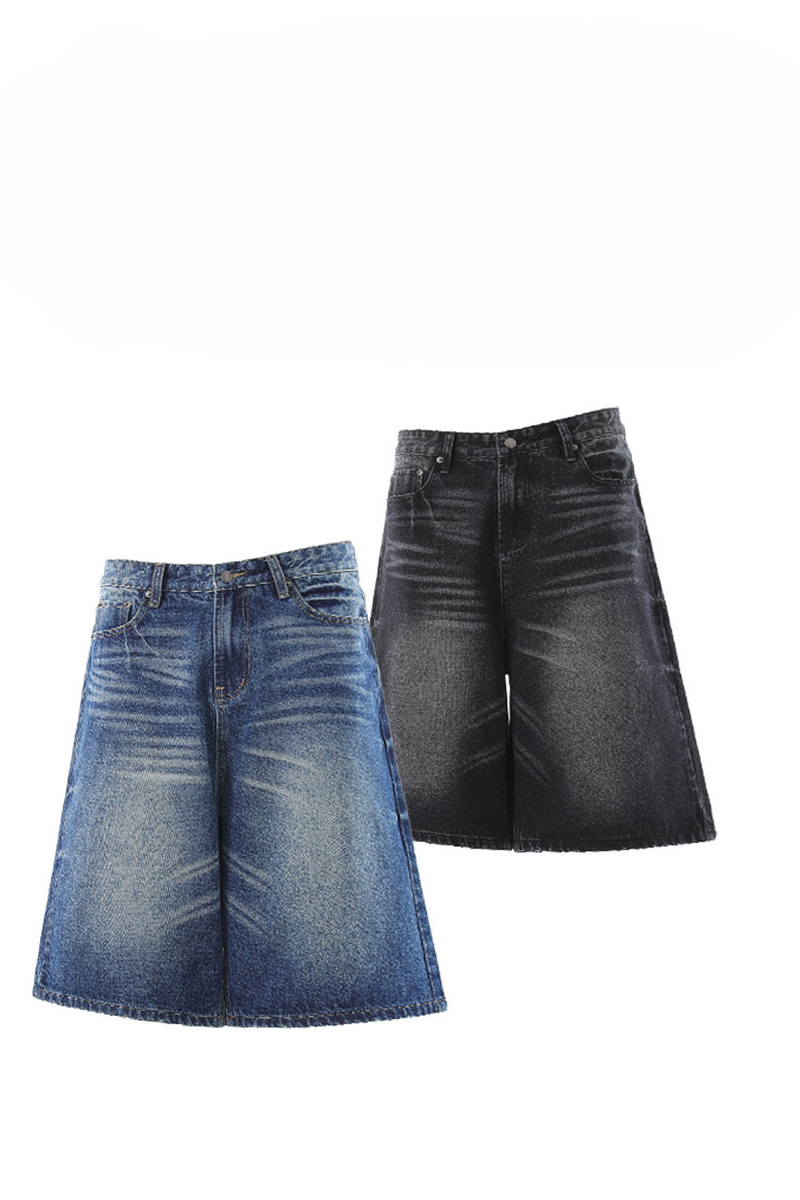Black Denim Shorts