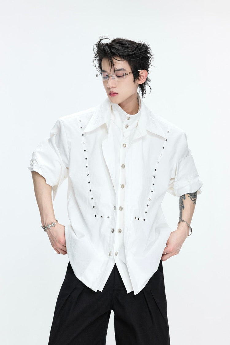 Layered Linen Shirt — Argue Culture — view 3