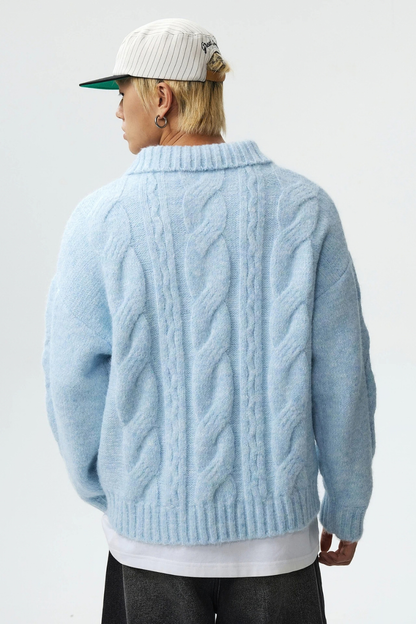 Cable Knit Collar Sweater