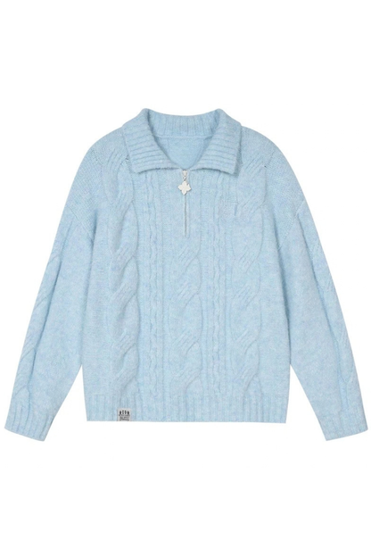 Cable Knit Collar Sweater