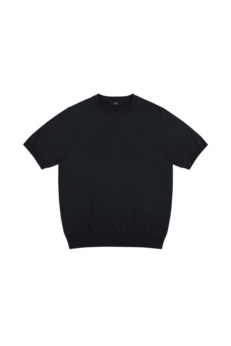 Silk Blend Knit T-Shirt