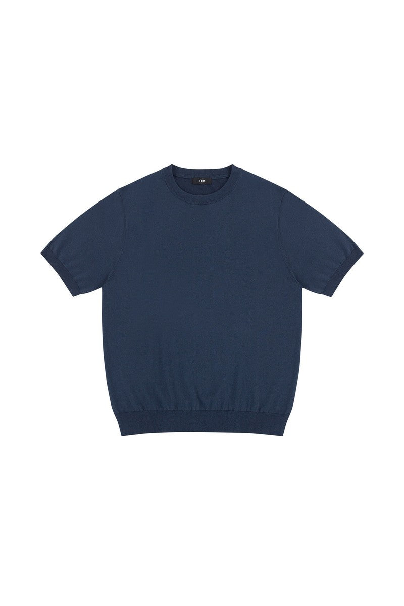 Silk Blend Knit T-Shirt