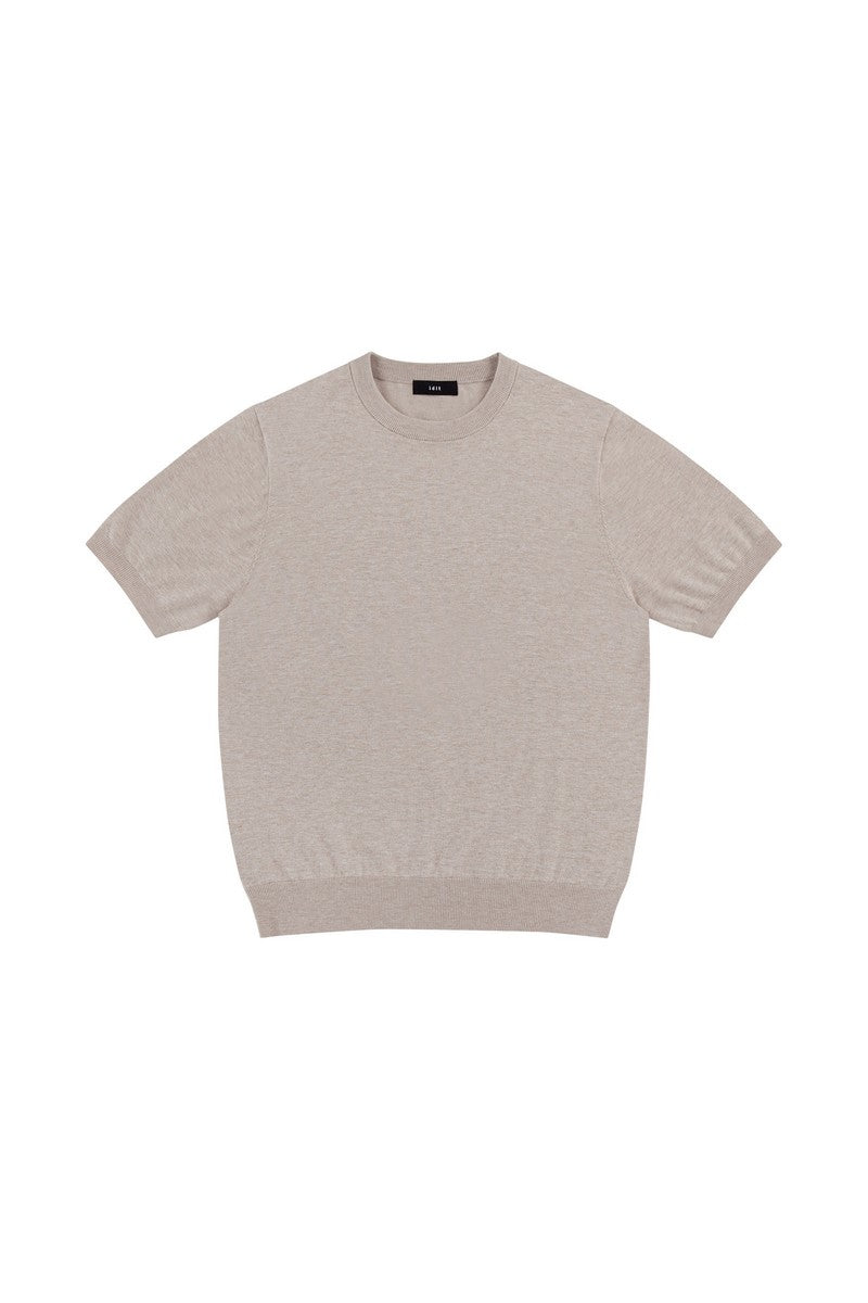 Silk Blend Knit T-Shirt