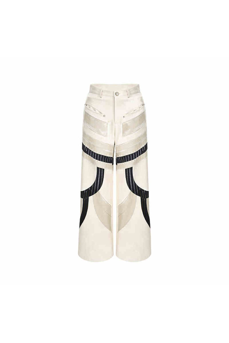 Liquid Mesh Cutout Leather Trousers — STARTEXCEEDEND — view 5