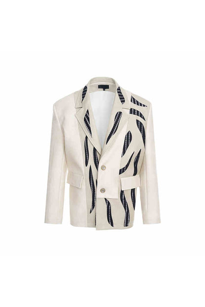 Liquid Mesh Cutout Leather Jacket