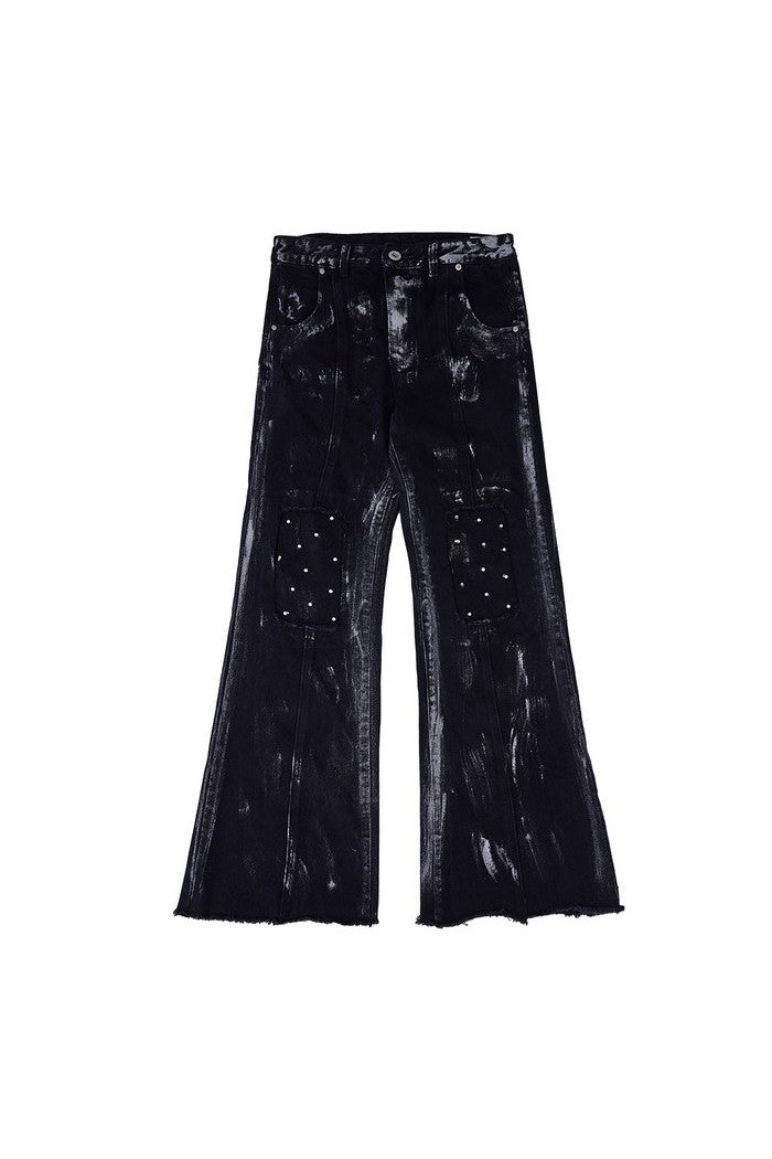 Metal Rived Destroyed Jeans — Argue Culture — view 5