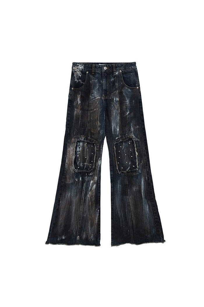 Metal Rived Destroyed Jeans — Argue Culture — view 6