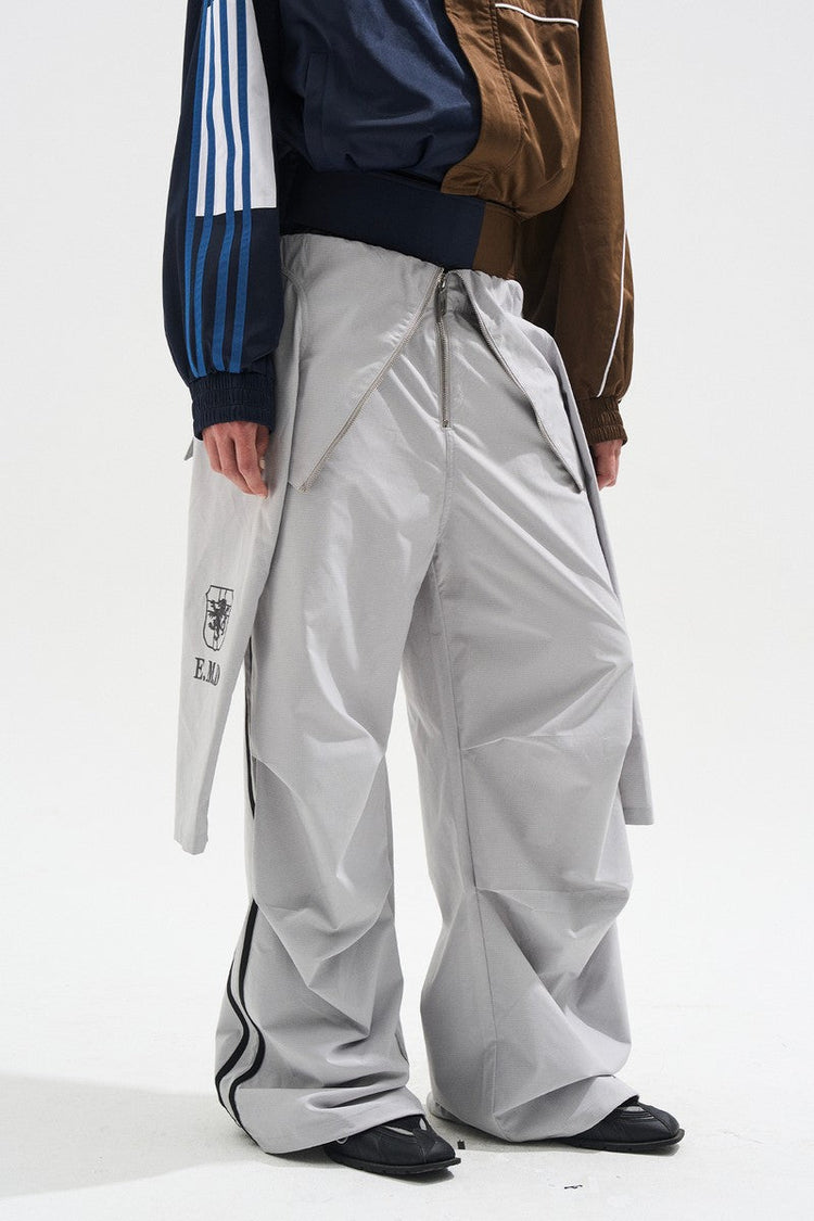 Pleated Utility Track Pants — Blind/No Plan — view 5