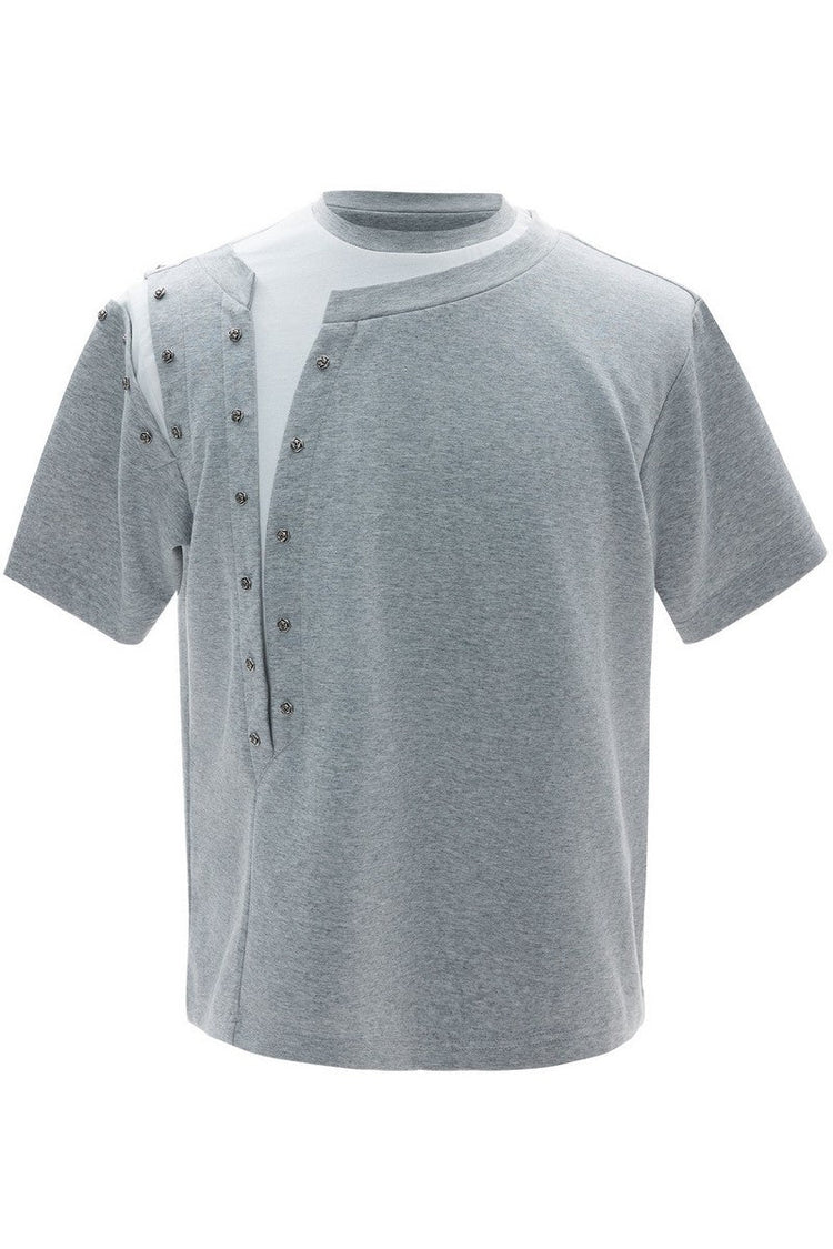 Studded Layered Short Sleeve Tee — Argue Culture — view 6