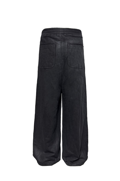 Waxed Low Crotch Sweatpants