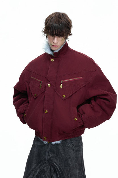 Vintage Washed Canvas Utility Jacket