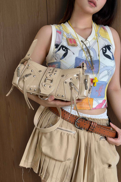 Waxed Leather Biker Bag