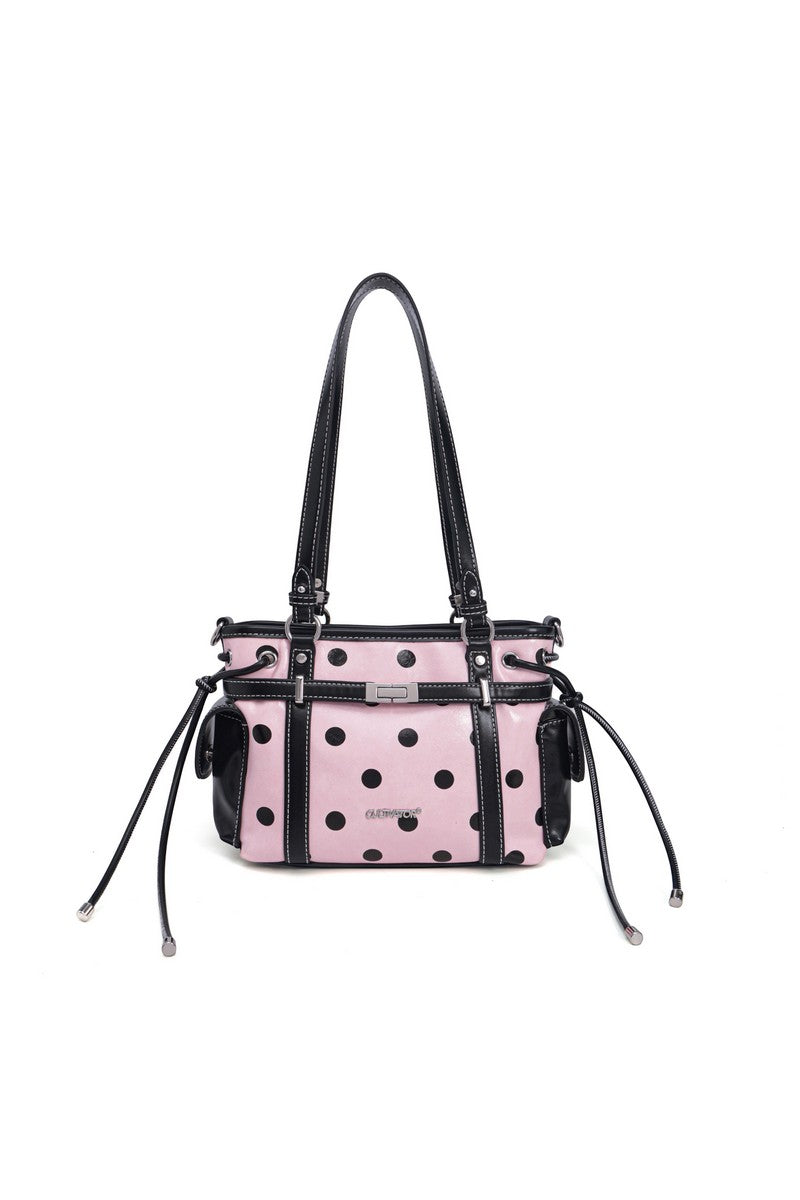 Polka Dot Basket Bag