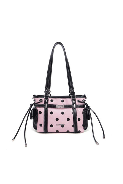 Polka Dot Basket Bag