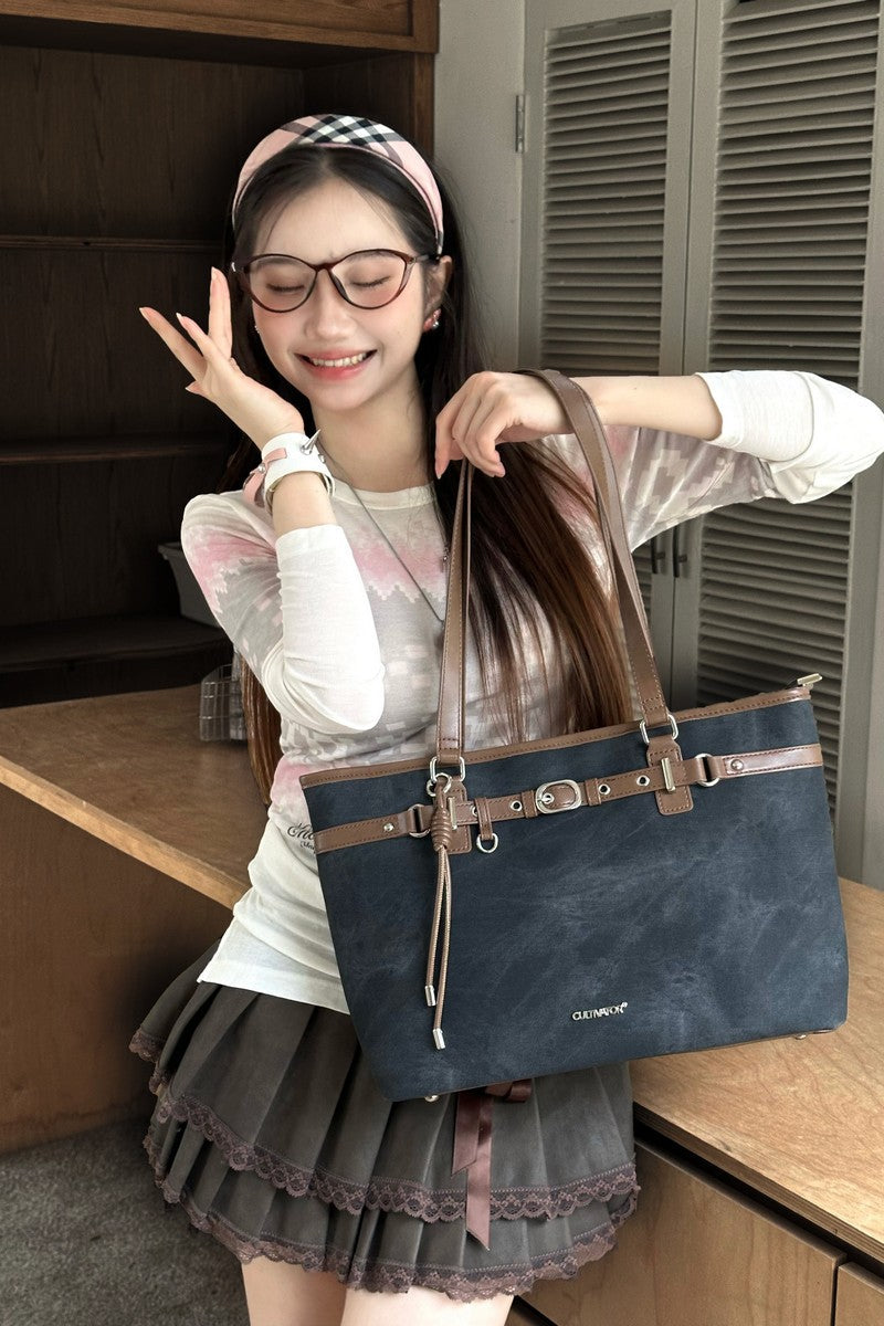 Large Basket Tote Bag