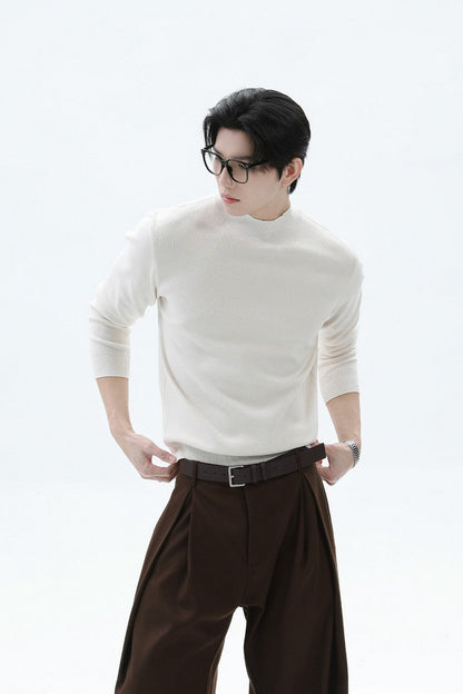 Modal Blend Fitted Turtleneck Sweater