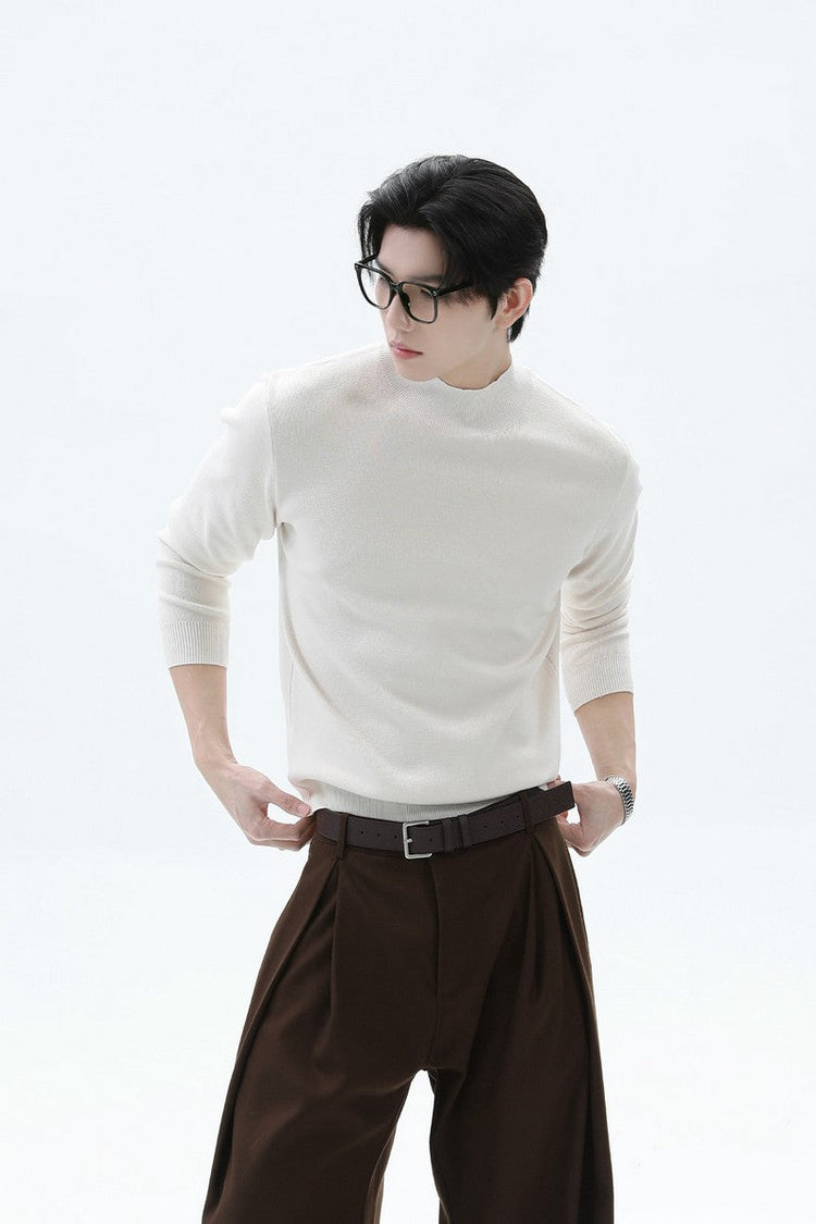Modal Blend Fitted Turtleneck Sweater — Turntide — view 2